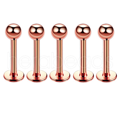 304 Stainless Steel Round Internally Threaded Labrets for Women Men WG9B6EB-35-1