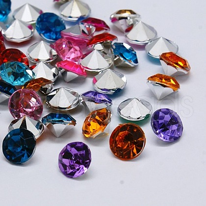 Imitation Taiwan Acrylic Rhinestone Pointed Back Cabochons GACR-A003-3mm-M-1