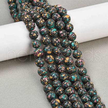 Natural Agate Beads Strands G-U030-C01-10mm-1