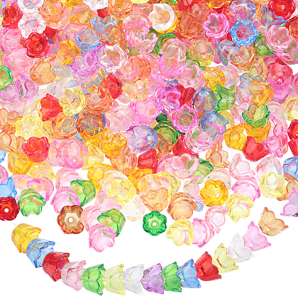 SOFPLATE 500Pcs Transparent Acrylic Beads TACR-SP0001-05-1