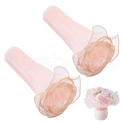 Gorgecraft 2 Bags Organza Flower Wrapping Cloth DIY-GF0009-25-1