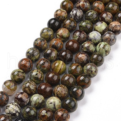 Natural Green Opal Beads Strands G-C242-01C-1