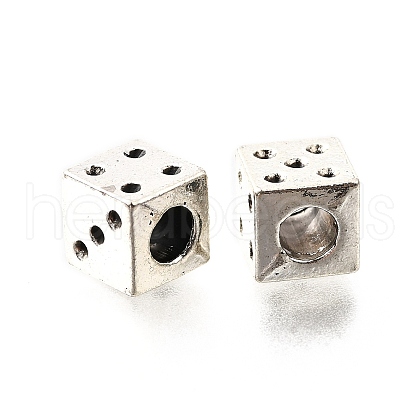Tibetan Style Alloy European Bead Rhinestone Settings TIBE-L008-30AS-1