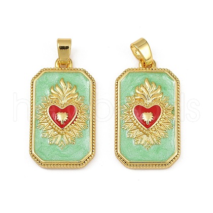 Brass Enamel Pendants KK-L190-008G-02-1