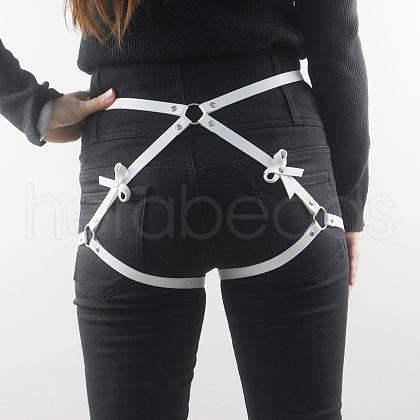 Bowknot Alloy & Imitation Leather Waist Chains FS-WGFD006-08-1