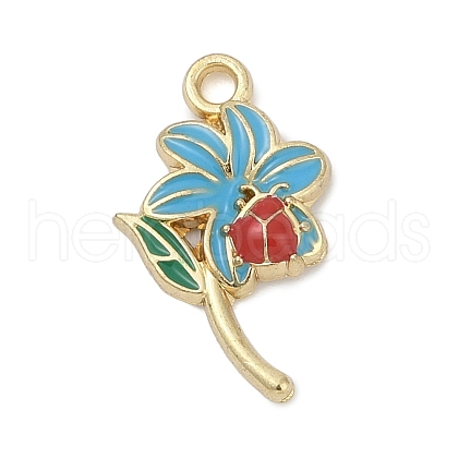 Alloy Enamel Pendants PALLOY-V003-01G-02-1