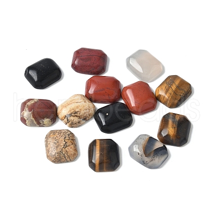 Natural Picture Jasper/Tiger Eye/Red Jasper/Agate Cabochons G-Z075-02-1