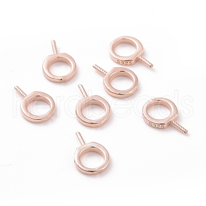925 Sterling Silver Screw Eye Peg Bails STER-D035-42RG-1