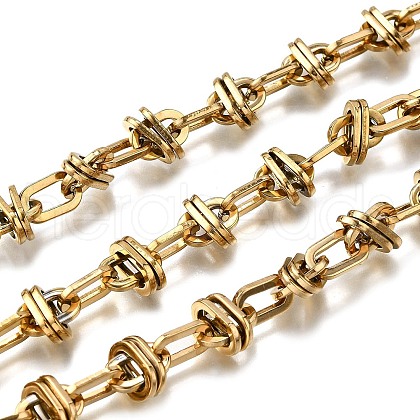Ion Plating(IP) 304 Stainless Steel knot Link Chains CHS-S012-12G-1