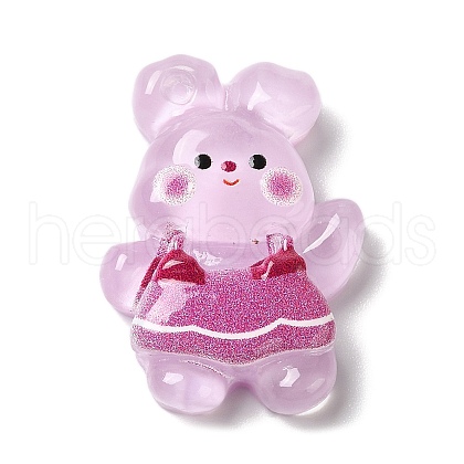 Translucent Resin Decoden Cabochons RESI-M039-02C-1