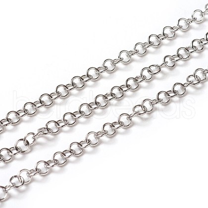 Tarnish Resistant 304 Stainless Steel Rolo Chains CHS-E016-02G-P-1