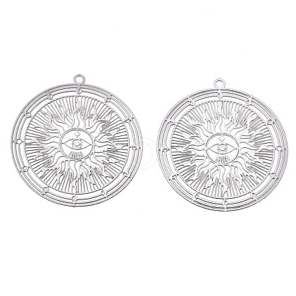 Non-Tarnish 201 Stainless Steel Filigree Pendants X-STAS-S118-026P-1