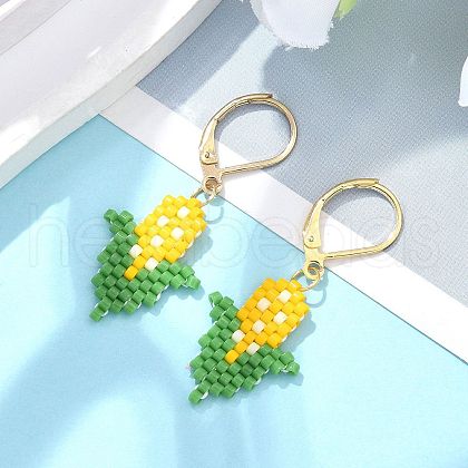 304 Stainless Steel Leverback Earrings for Women EJEW-MZ00407-1