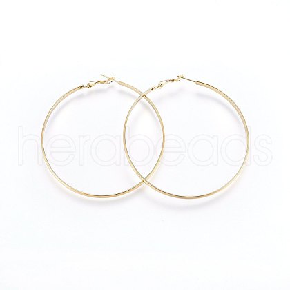 304 Stainless Steel Hoop Earrings EJEW-P162-01G-03-1