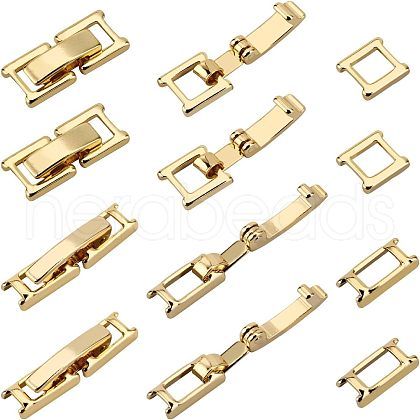 SUPERFINDINGS 20 Sets 2 Styles Eco-Friendly Brass Watch Band Clasps KK-FH0004-01-1