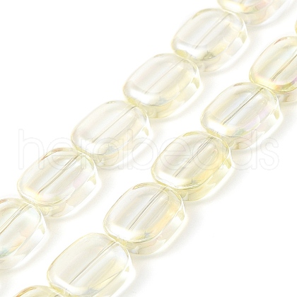 Transparent Electroplate Glass Bead Strands EGLA-P049-02A-FR03-1