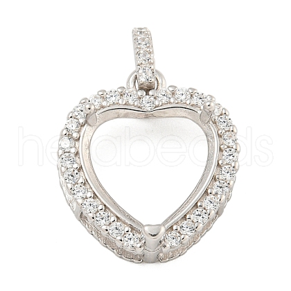 925 Sterling Silver Pendant Cabochon Settings STER-B005-18P-1