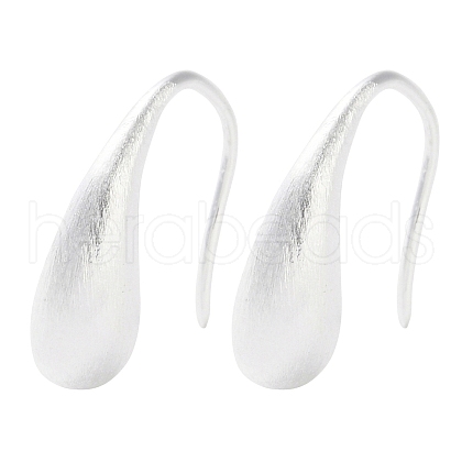 999 Fine Silver Teardeop Dangle Earrings EJEW-P296-29S-1