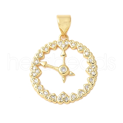 Brass Micro Pave Cubic Zirconia Pendants KK-D357-10A-G-1