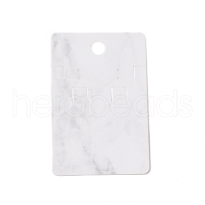 Rectangle Marble Paper Jewelry Display Cards with Hanging Hole CDIS-C004-08C-1