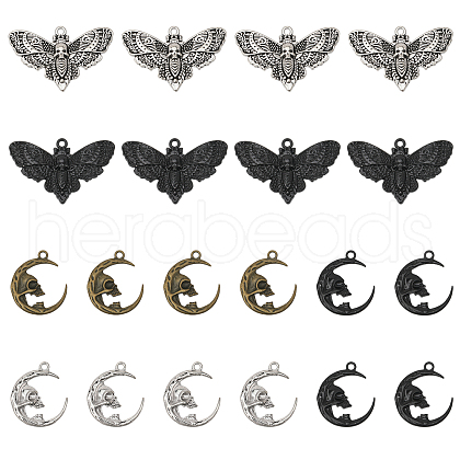 CHGCRAFT 20Pcs 5 Style Alloy Pendants Sets FIND-CA0007-76-1