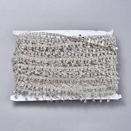 Glass Rhinestone Cup Chains FIND-WH0057-05-1