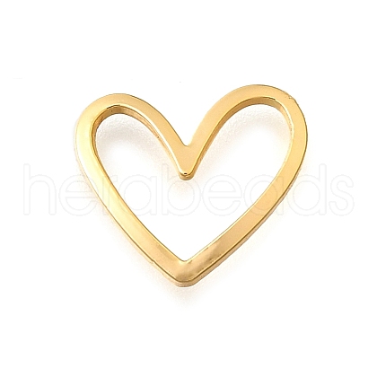 Brass Heart Linking Rings KK-B131-04G-1