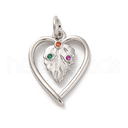Brass Micro Pave Cubic Zirconia Pendants KK-U033-03P-02-1