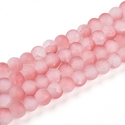 Crackle Glass Beads Strands GLAA-N009-6mm-03-1