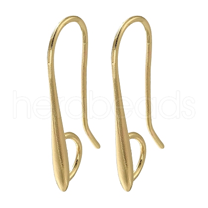 Brass Earring Hooks KK-H502-11G-1