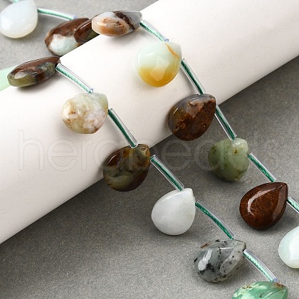 Natural Chrysoprase Beads Strands G-Q183-B08-01-1