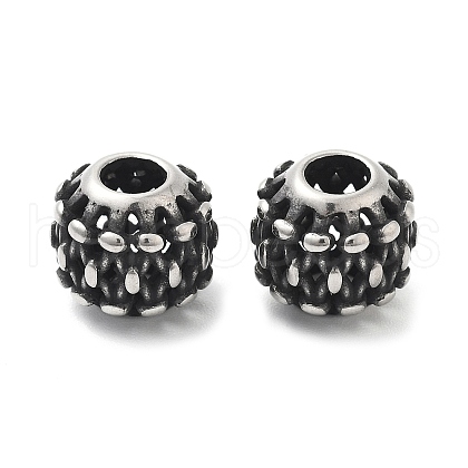304 Stainless Steel European Beads STAS-V008-45AS-1