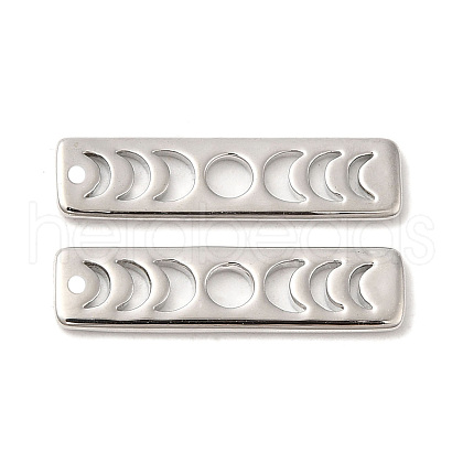 Rack Plating Brass Moon Phase Bar Pendants KK-H756-01P-A-1