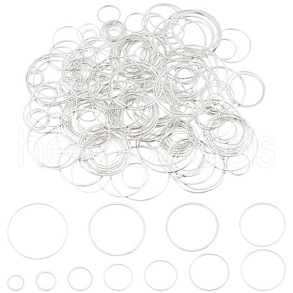  220Pcs 11 Styles Brass Linking Rings KK-PH0009-98S-1
