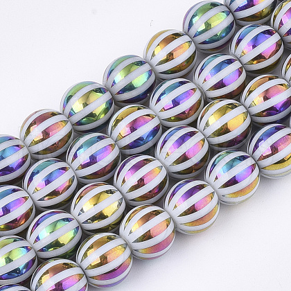 Electroplate Glass Beads Strands EGLA-S177-11B-05-1