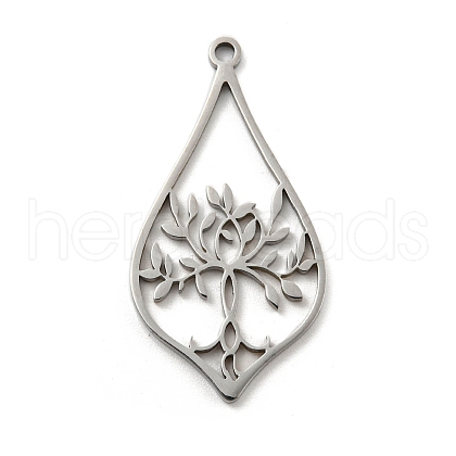 304 Stainless Steel Pendants STAS-K253-07P-1