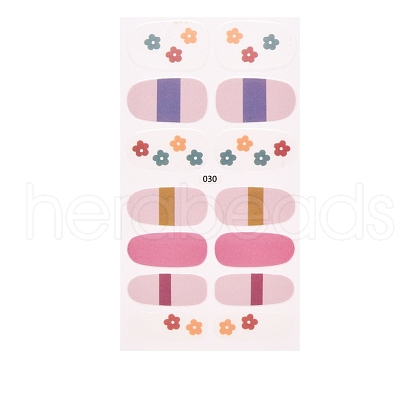 Full Cover Strawberry Flower Nail Stickers MRMJ-T100-030-1