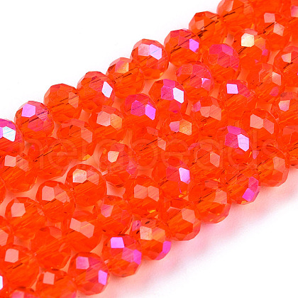 Electroplate Glass Beads Strands EGLA-A034-T3mm-L29-1