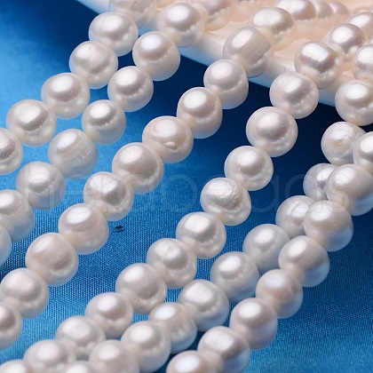 Potato Natural Cultured Freshwater Pearl Beads Strands PEAR-E007-8-9mm-AA-01-1
