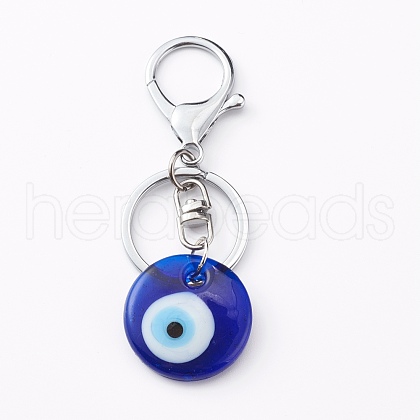 Handmade Lampwork Evil Eye Keychain KEYC-JKC00237-01-1