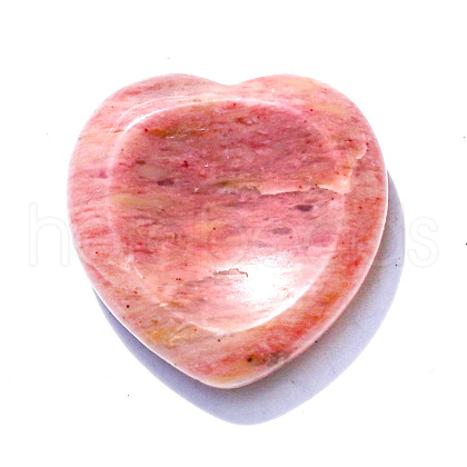 Mother's Day Gifts Natural Rhodonite Heart Worry Stone for Reiki Balancing PW-WG62388-24-1
