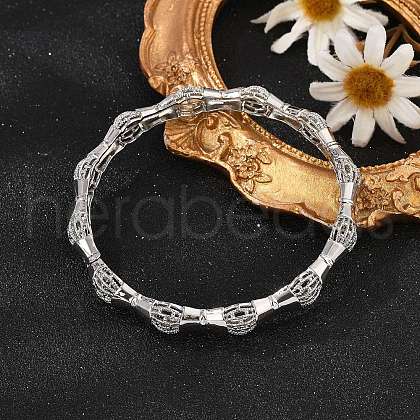 Brass Bangles for Women BJEW-D313-04P-1