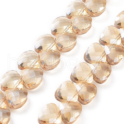 Electroplate Triangle Glass Beads Strands EGLA-A036-11A-PL04-1