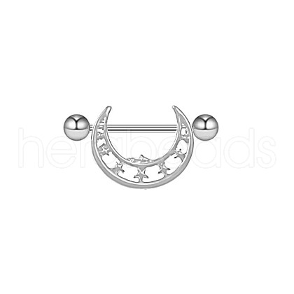 304 Stainless Steel & 316 Surgical Stainless Steel Nipple Rings WG3B98F-12-1