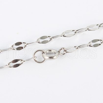 Tarnish Resistant 304 Stainless Steel Chain Necklaces MAK-N016-20P-1