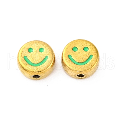 304 Stainless Steel Enamel Beads STAS-B085-08G-02-1