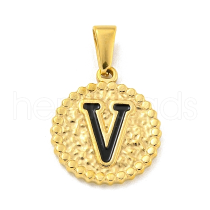 Ion Plating(IP) 304 Stainless Steel Enamel Pendants STAS-R231-19V-G-1