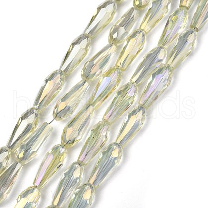 Electroplate Glass Beads Strands EGLA-L015-HP-B06-1