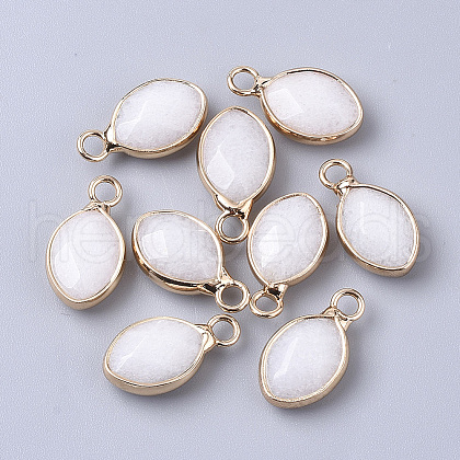Natural White Jade Pendants G-S359-014E-1