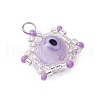 Beaded Star Eye Charms PALLOY-MZ00574-06-3